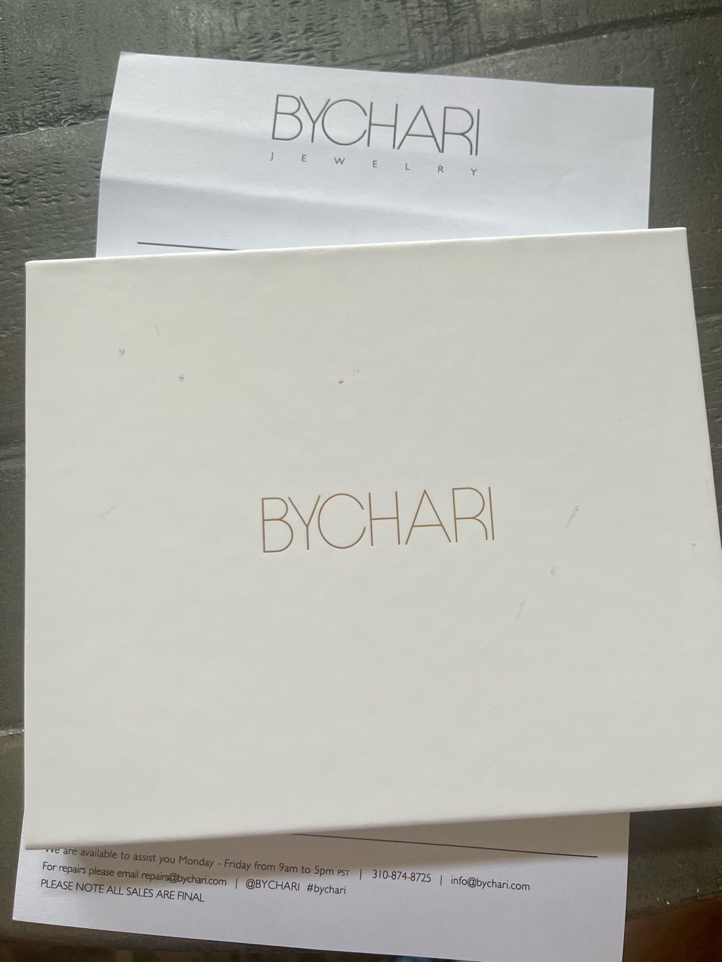 Bychari Gold Pisces Letter Charm Necklace — image 2 of 4